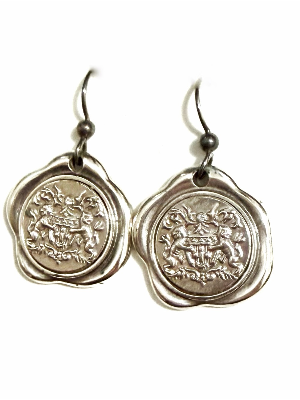 Brighton Beauty and Strength Stamp Pendant Earrings - Picture 2 of 5